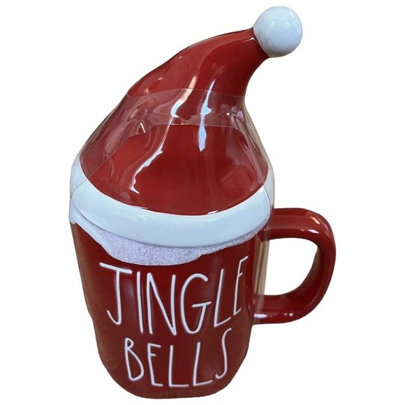 Rae Dunn Dining Rae Dunn Jingle Bells Christmas Red Mug With Santa